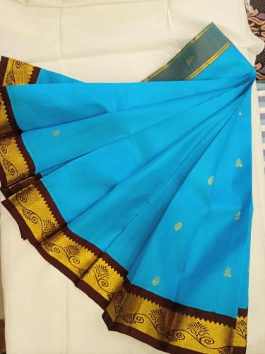 THIRUBHUVANAM HF ZARI SILK SAREE 550 MTS
